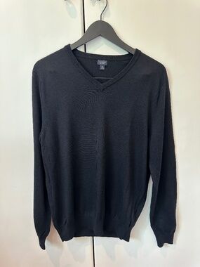 J.Crew Men’s Merino Wool Sweater Black Size M